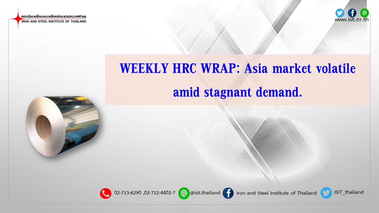 WEEKLY HRC WRAP: Asia market volatile amid stagnant demand.