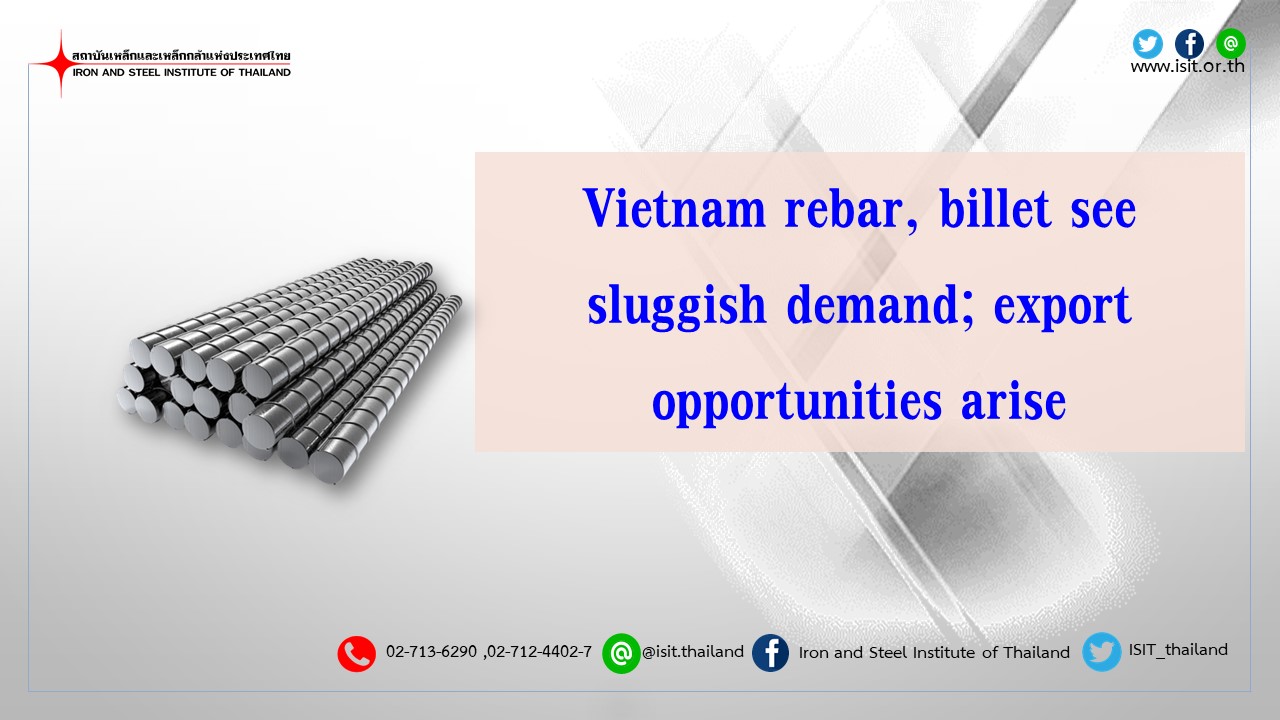 Vietnam rebar, billet see sluggish demand; export opportunities arise