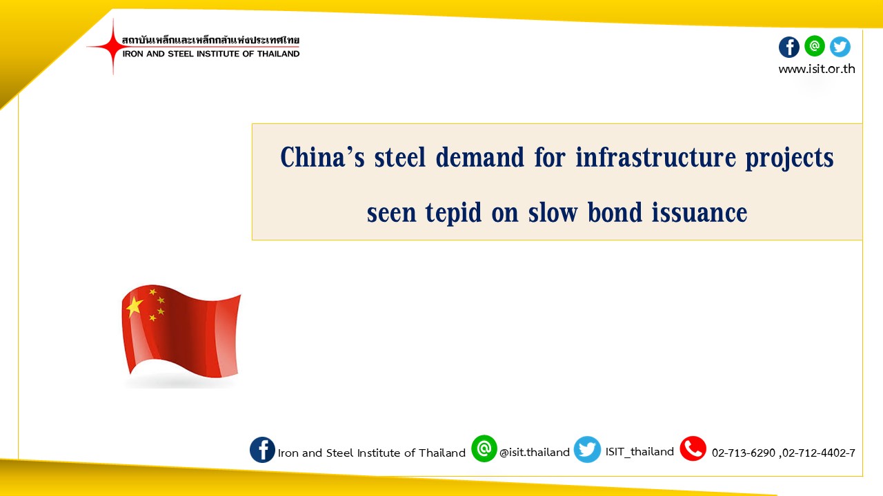 China’s steel demand for infrastructure projects seen tepid on slow bond issuance