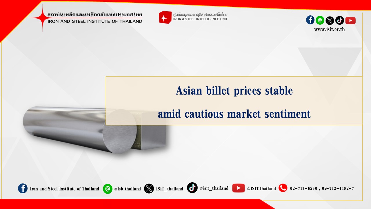 Asian billet prices stable amid cautious market sentiment