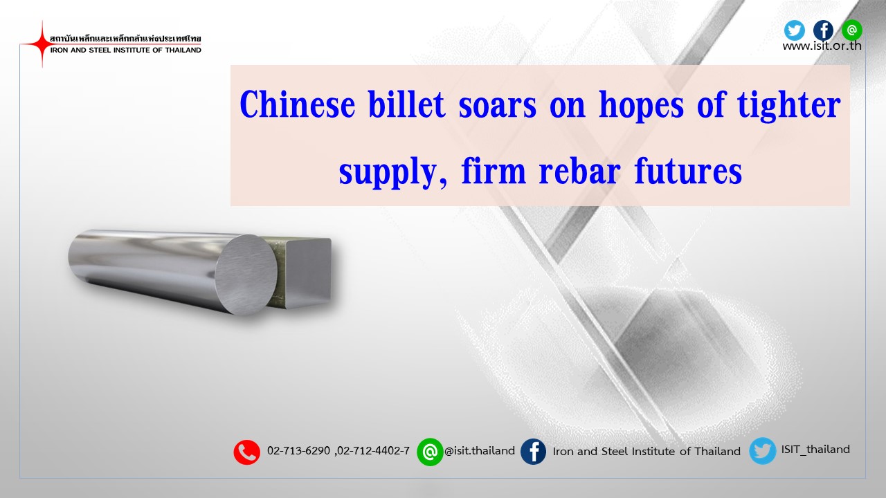 Chinese billet soars on hopes of tighter supply, firm rebar futures