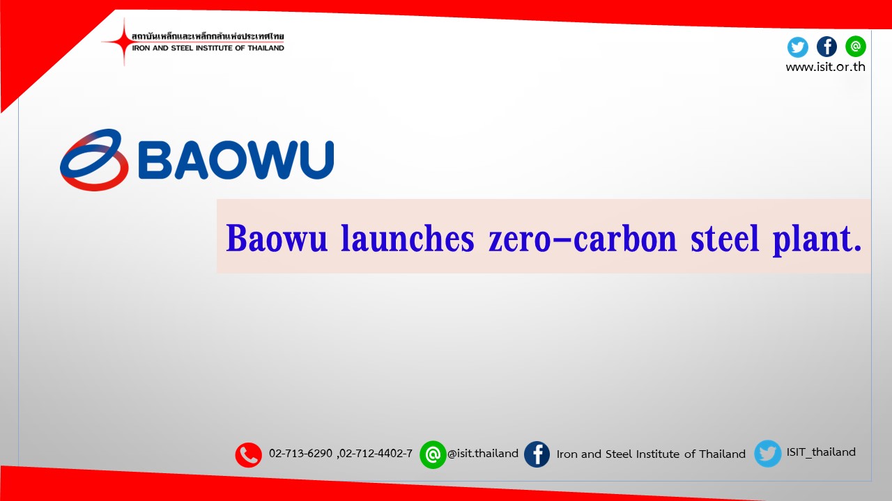 Baowu launches zero-carbon steel plant.