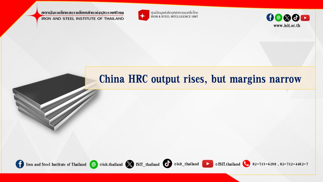 China HRC output rises, but margins narrow