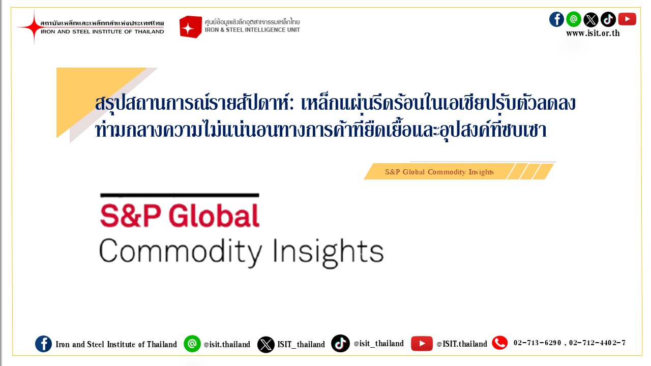 สรุปสถานการณ์รายสัปดาห์: เหล็กแผ่นรีดร้อนในเอเชียปรับตัวลดลง ท่ามกลางความไม่แน่นอนทางการค้าที่ยืดเยื้อและอุปสงค์ที่ซบเซา
